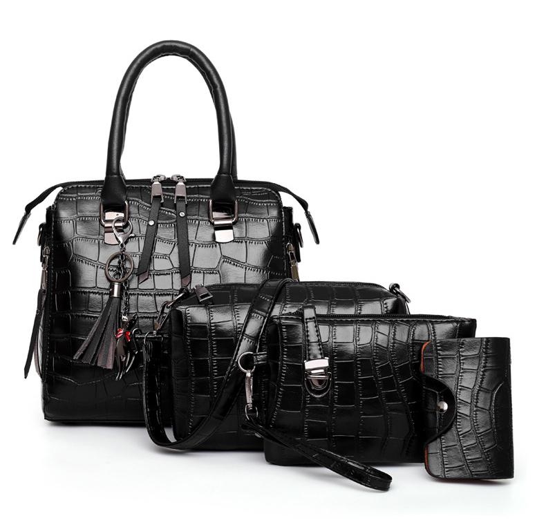 SOPHIA | VINTAGE CROCODILE PATTERN 4-9 PIECE BAG