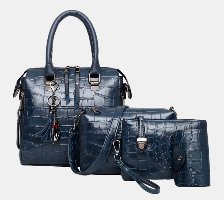 SOPHIA | VINTAGE CROCODILE PATTERN 4-9 PIECE BAG