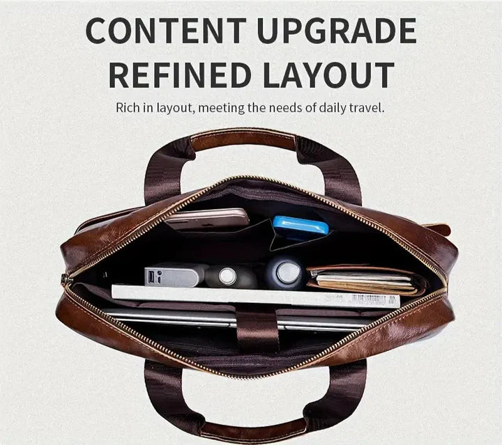 Tyler - Vintage Leather Crossbody Briefcase
