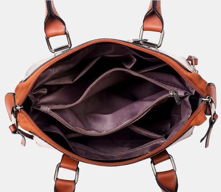 SOPHIA | VINTAGE CROCODILE PATTERN 4-9 PIECE BAG