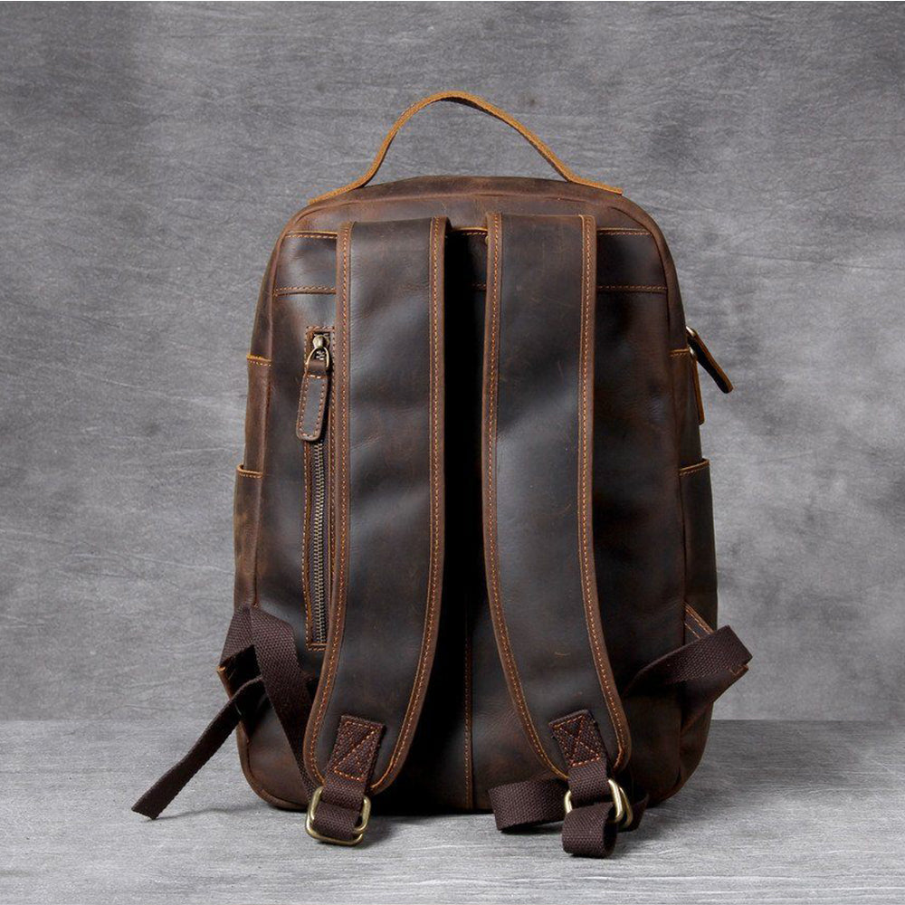 Jason - Premium Tan Leather Backpack