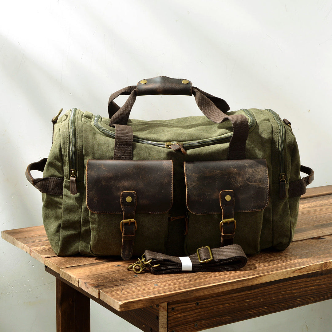 David - Men's Canvas Leather Duffle Bags