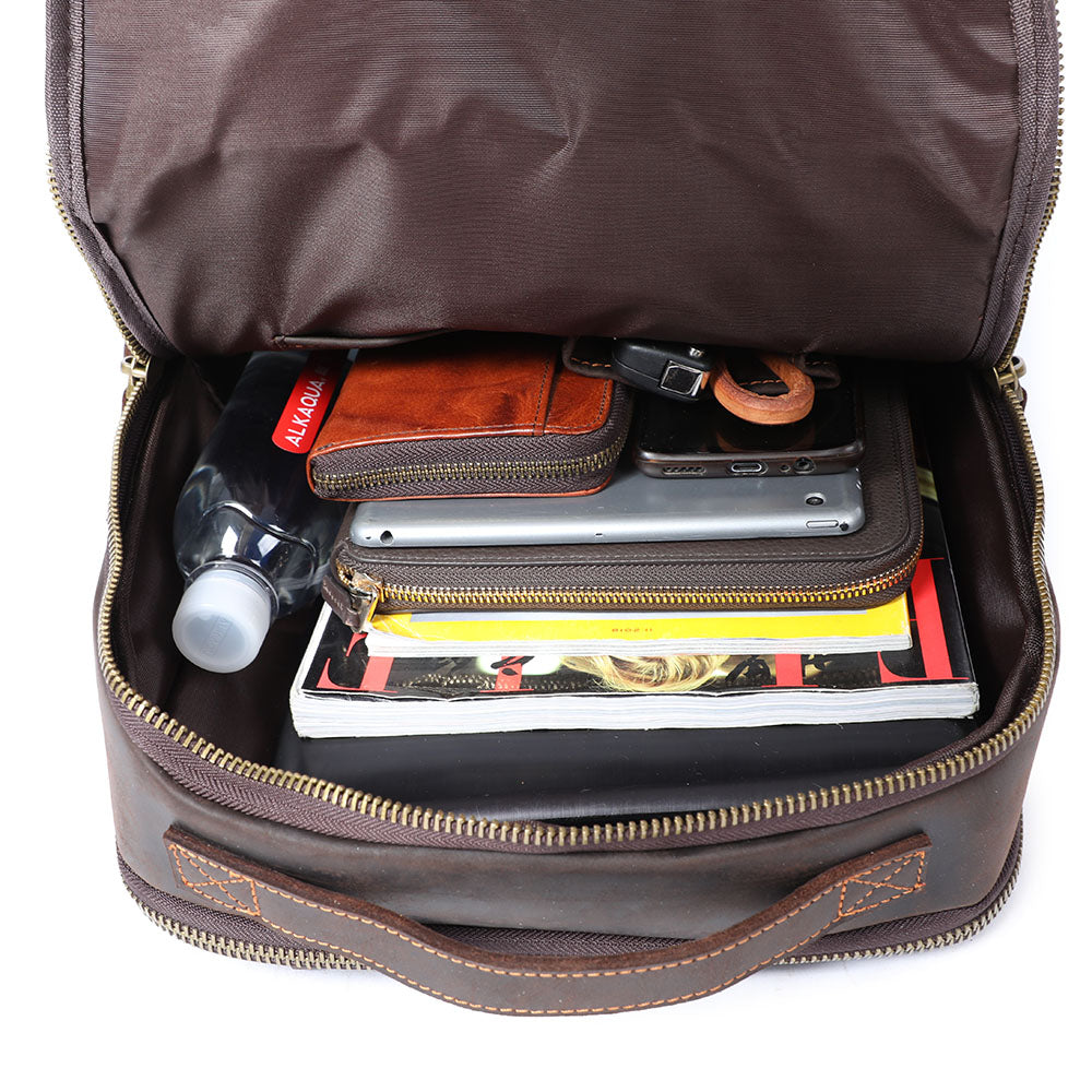 Andrew - Men’s Leather Laptop Rucksack