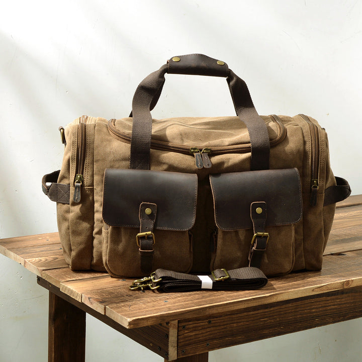 David - Men's Canvas Leather Duffle Bags