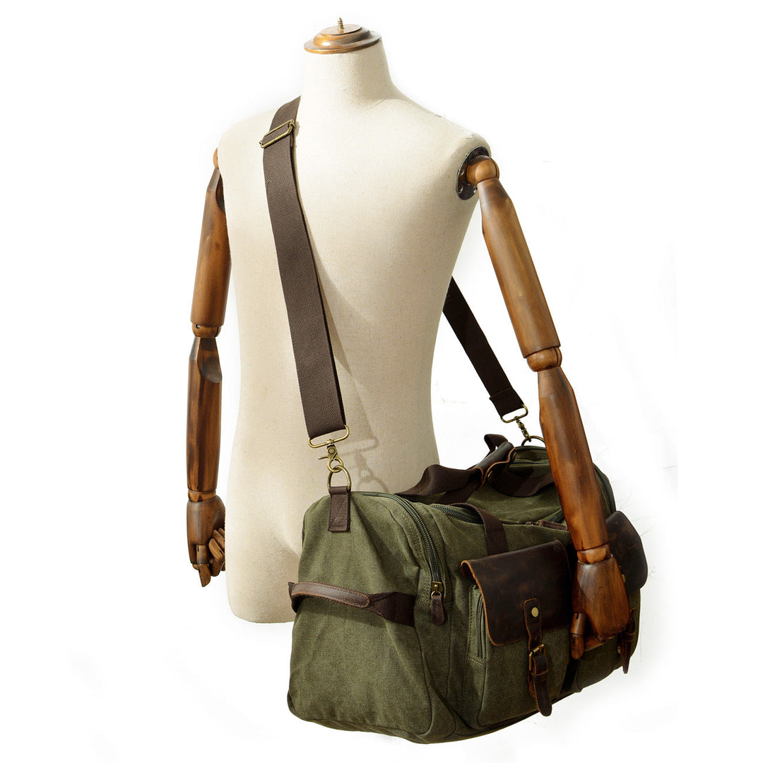 David - Men's Canvas Leather Duffle Bags